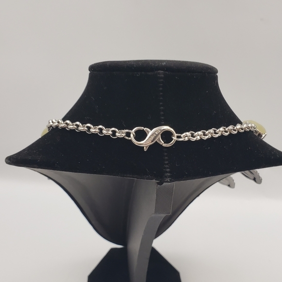 Lia Sophia Statement Necklace Pale Yellow Beads Crystal Gemstone - Picture 5 of 11